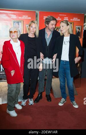 Brigitte Auber, Laura Smet, Louis-do de Lencquesaing und Marthe Keller bei der Ankunft in 'La Sainte Famille' Filmpremiere am UGC Les Halles in Paris, Frankreich am 19. Dezember 2019. Foto von Nasser Berzane/ABACAPRESS.COM Stockfoto