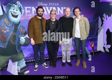 Pio Marmai, Kori Rae, Dan Scanlon und Thomas Soliveres bei der Premiere von 'en Avant', die am 26. Februar 2020 im UGC Normandie in Paris, Frankreich, stattfand. Foto von Jerome DomineABACAPRESS.COM Stockfoto