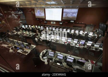 Kourou, Guyane, Frankreich am 26,2019. November.mit der Einführung der Ariane-Trägerfamilie 250 feiert Arianespace dieses Jahr 2020 sein 40-jähriges Bestehen. Seit 1980 hat Arianespace insgesamt 318 Starts mit 688 Raumflugpassagieren für mehr als 100 Kunden durchgeführt, durchgeführt von 250 Ariane-Trägerraketen und der neuen Vega , Sojus. Ariane Launcher Familie,1,2,3,4,5 Versionen im Einsatz von Europa Spaceport in Französisch-Guayana seit 24/12/1979. Die Zukunft wird mit der kommenden Ariane 6 gesichert. Foto von Patrick Aventurier/ABACAPRESS.COM Stockfoto