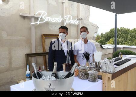 Wiedereröffnung des Hotel de Crillon Rooftop 'Bonsoir Paris' nach monatelanger Schließung wegen Covid-19 Pandemie in Paris, am 24. August 2020 Frankreich. Foto von Jerome Domine/ABACAPRESS.COM Stockfoto