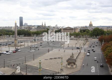 Wiedereröffnung des Hotel de Crillon Rooftop 'Bonsoir Paris' nach monatelanger Schließung wegen Covid-19 Pandemie in Paris, am 24. August 2020 Frankreich. Foto von Jerome Domine/ABACAPRESS.COM Stockfoto