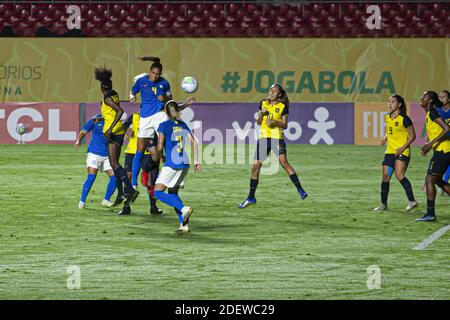 Sao Paulo, Sao Paulo, Brasilien. Dezember 2020. (SPO) Brasilien besiegt Ecuador 8-0 in einem freundlichen Frauenfußballspiel. 1. Dezember 2020, Sao Paulo, Brasilien: Freundschaftsspiel zwischen Brasilien und Ecuador im Morumbi-Stadion in Sao Paulo inmitten der Covid-19-Pandemie. Brasilien gewann das Spiel 8:0.Credit: Leco Viana /Thenews2 Credit: Leco Viana/TheNEWS2/ZUMA Wire/Alamy Live News Stockfoto