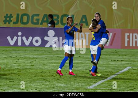 Sao Paulo, Sao Paulo, Brasilien. Dezember 2020. (SPO) Brasilien besiegt Ecuador 8-0 in einem freundlichen Frauenfußballspiel. 1. Dezember 2020, Sao Paulo, Brasilien: Freundschaftsspiel zwischen Brasilien und Ecuador im Morumbi-Stadion in Sao Paulo inmitten der Covid-19-Pandemie. Brasilien gewann das Spiel 8:0.Credit: Leco Viana /Thenews2 Credit: Leco Viana/TheNEWS2/ZUMA Wire/Alamy Live News Stockfoto