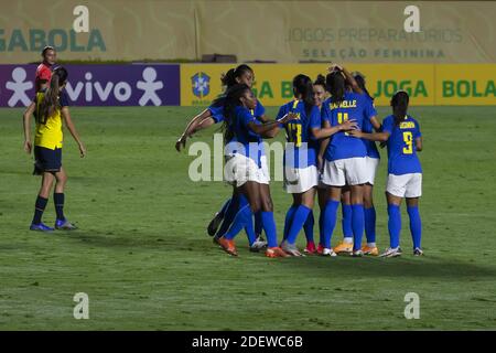 Sao Paulo, Sao Paulo, Brasilien. Dezember 2020. (SPO) Brasilien besiegt Ecuador 8-0 in einem freundlichen Frauenfußballspiel. 1. Dezember 2020, Sao Paulo, Brasilien: Freundschaftsspiel zwischen Brasilien und Ecuador im Morumbi-Stadion in Sao Paulo inmitten der Covid-19-Pandemie. Brasilien gewann das Spiel 8:0.Credit: Leco Viana /Thenews2 Credit: Leco Viana/TheNEWS2/ZUMA Wire/Alamy Live News Stockfoto