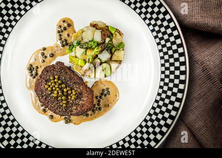 Petite Filet au poivre Stockfoto