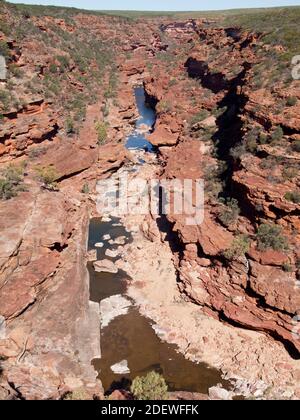 Pool am Murchison River in Z Bend, Kalbarri National Park, Western Australia. Stockfoto