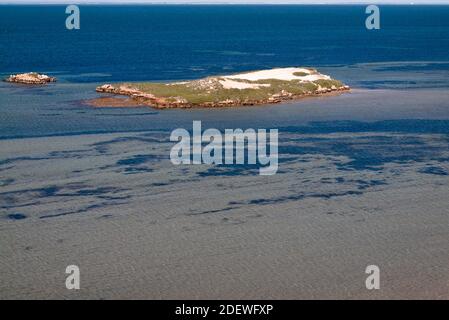 Limestone Island vom Eagle Bluff Aussichtspunkt in der Nähe von Denham, Shark Bay, Westaustralien Stockfoto