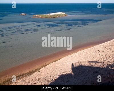 Limestone Island vom Eagle Bluff Aussichtspunkt in der Nähe von Denham, Shark Bay, Westaustralien Stockfoto