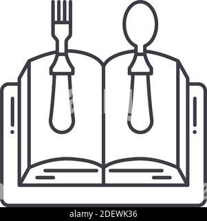 Menüsymbol, lineare isolierte Illustration, Vektor mit dünnen Linien, Webdesign-Zeichen, Umrisskonzept-Symbol mit bearbeitbarer Kontur auf weißem Hintergrund. Stock Vektor
