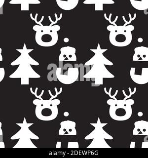 Weihnachten Schneemann nahtlose Muster Hintergrund für Website-Grafiken, Mode Textil Stock Vektor