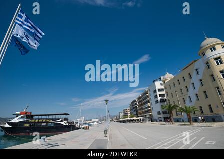 Volos, Griechenland, absolutes Touristenziel, Park, Promenade, Meer, Landschaft, Sommer, Meer. Stockfoto