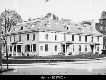 Altes Foto von Philipse Manor Hall State Historic Site, Yonkers, New York, Vereinigte Staaten von Amerika. Stockfoto