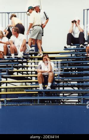 Italienischer Tennistrainer Paolo Lubiani, Vater von Francesca, 1990er Jahre Stockfoto