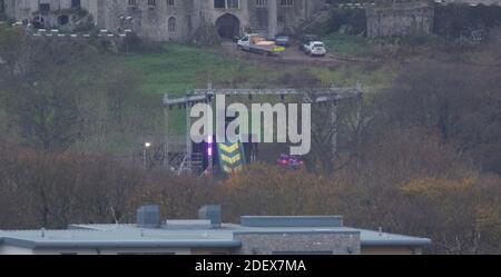 Gwrych Castle Einrichtung Zyklon für ich bin ein Promi-Prozess Kredit Ian Fairbrother/Alamy Stock Fotos Stockfoto