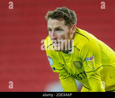 Stephen Quinn #7 von Burton Albion in Aktion Stockfoto