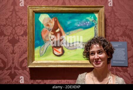 The National Gallery, London, Großbritannien. Dezember 2020. Die Nationalgalerie wird am 2. Dezember mit einer Ausstellung von Rosalind Nashashibi (im Bild), 2020 National Gallery Artist in Residence, mit einer neuen Ausstellung - Rosalind Nashashibi: Ein Überfluss von Leidenschaft und Sentiment, präsentiert vier neue Gemälde, die von den spanischen Gemälden der Galerie aus dem 17. Jahrhundert in Raum 30 durchsetzt sind. Bild: Rosalind Nashashibi, ein Überfluss von Leidenschaft und Sentiment, 2020. Quelle: Malcolm Park/Alamy Live News.