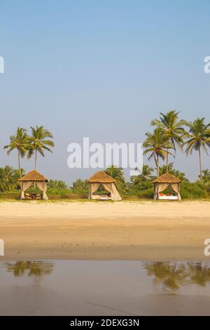 Indien, Goa, Arossim Beach, Strand im Park Hyatt Goa Resort und Spa Stockfoto