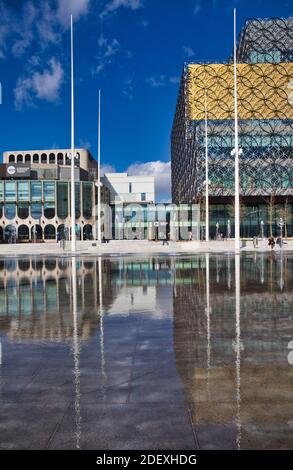 Bibliothek von Birmingham und Birmingham Repertory Theater, Centenary Square, Birmingham, West Midlands, England Stockfoto