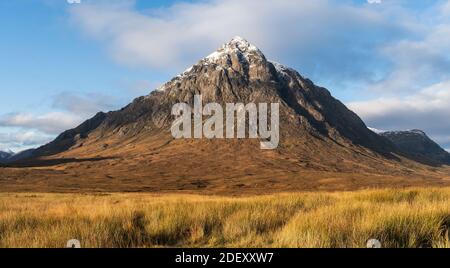 Blick über Ranoch Moor zu Buchaille etive mor Stockfoto
