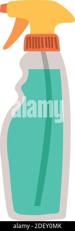 Symbol für antibakterielle Sprühdüse im flachen Stil Stock Vektor