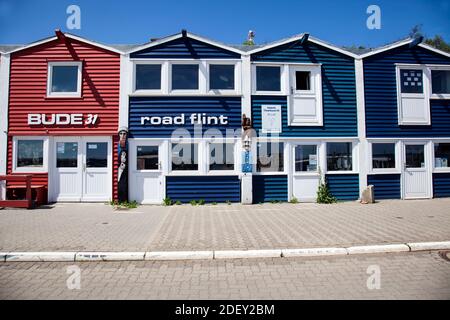 Hummerbuden oder Hummerbuden, Helgoland, Schleswig-Holstein, Deutschland, Europa Stockfoto