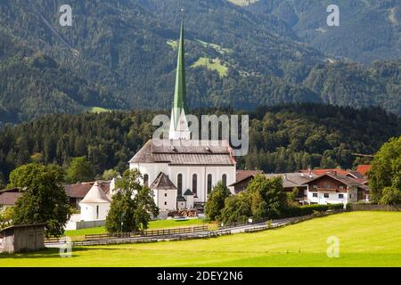 Pfarrkirche Wiesing im Inntal, Tirol, Österreich, Europa Stockfoto