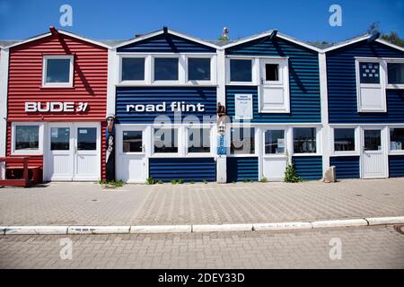 Hummerbuden oder Hummerbuden, Helgoland, Schleswig-Holstein, Deutschland, Europa Stockfoto