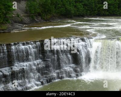 Letchworth liegt ganz in der Nähe des Letchworth State Park, Upstate NY, USA Stockfoto