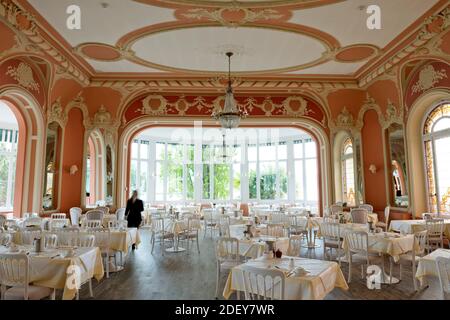 Schweiz, Waadt, Waadt, Montreux, Hotel Eden Palace au Lac, Belle Epoque Salon 1900, Service pour Petit déjeuner, Frühstücksservice, Frühstücksservice Stockfoto