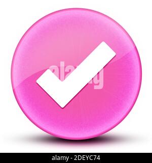 Häkchen Eyeball glänzend elegante rosa runden Knopf abstrakte Illustration Stockfoto