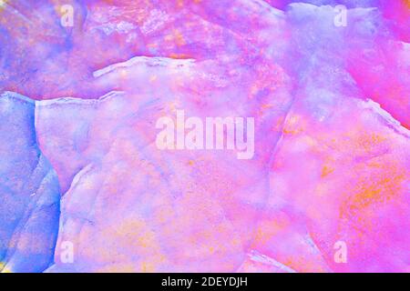 Bunte Risse Eis Textur. Schillernde holografische Farben Stockfoto