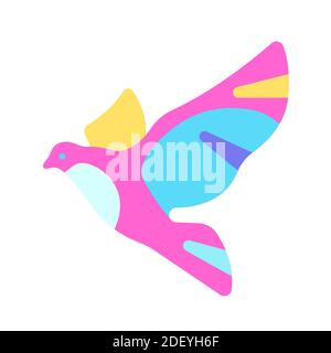 Stilisierte Illustration einer Taube. Stock Vektor