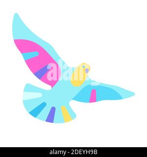 Stilisierte Illustration einer Taube. Stock Vektor