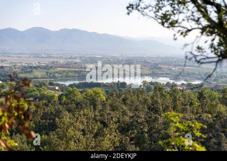 Panorama des Sees narni von der Stadt narni aus gesehen Stockfoto