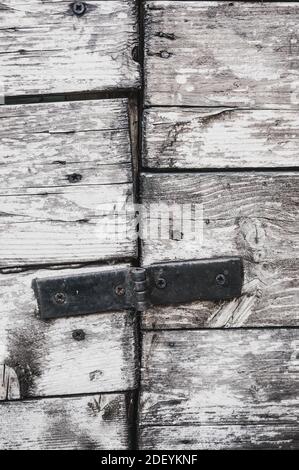 Eine Nahaufnahme eines alten Holzes Stockfoto