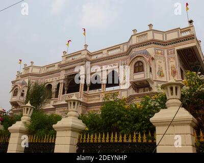 Atemberaubende Architektur abseits der touristischen Pfade: haveli in der Region Shekhawati in Rajasthan, Indien Stockfoto