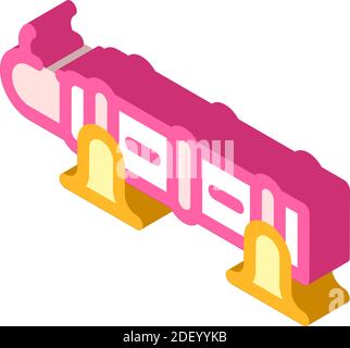 Bombard Waffe isometrische Symbol Vektor Illustration Farbe Stock Vektor