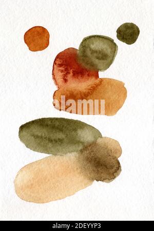 Abstrakter handgezeichneter Aquarellhintergrund, Rasterillustration. Stockfoto