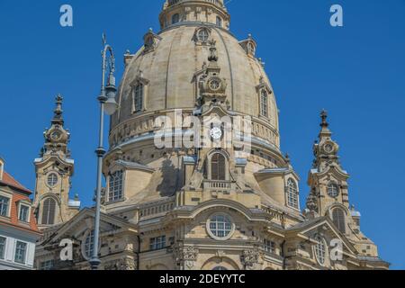 Frauenkirche, Neumarkt, Dresden, Sachsen, Deutschland Stockfoto