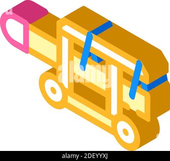 ram-Ausrüstung isometrische Symbol Vektor Illustration Farbe Stock Vektor