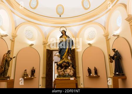 Sakristei und Ausstellung. Kathedrale Von Guadix. Guadix, Granada, Andalucía, Spanien, Europa Stockfoto