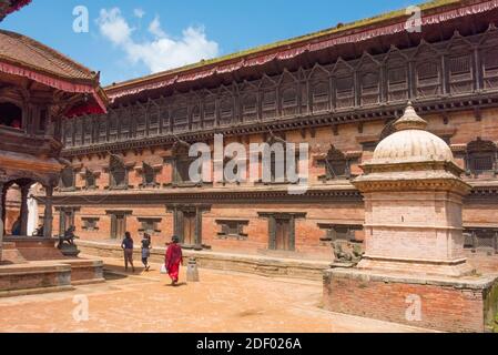 55 Windows Palace in Bhaktapur Durbar Square, UNESCO Weltkulturerbe, Bhaktapur, Nepal Stockfoto