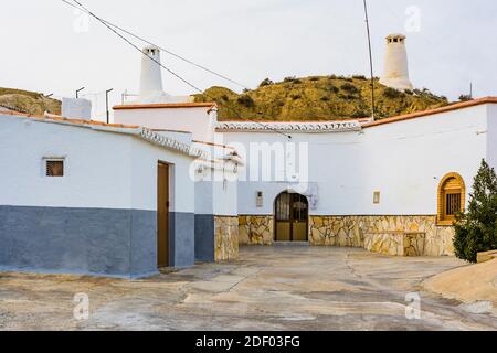 Cave House, typische Unterkunft in der Region seit der Antike. Guadix, Granada, Andalucía, Spanien, Europa Stockfoto