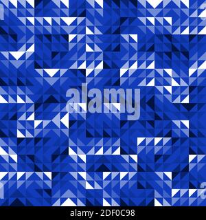 Nahtlose blaue geometrische Vektor-Muster mit Dreiecken. Moderne und elegante Luxus abstrakten Hintergrund mit Dreieck-Formen. Helles Wiederholungsmuster Stock Vektor