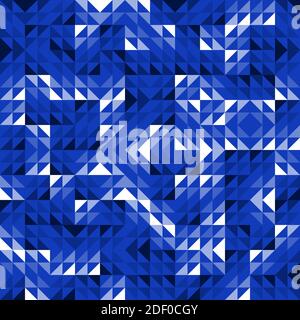 Nahtlose blaue geometrische Vektor-Muster mit Dreiecken. Moderne und elegante Luxus abstrakten Hintergrund mit Dreieck-Formen. Helles Wiederholungsmuster Stock Vektor
