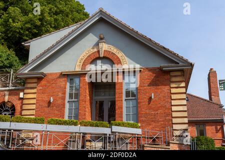 The Rest Hotel at St Michael's (Reader's Rest), St Michaels Parish Hall, Steep Hill, Lincoln, Lincolnshire, Großbritannien. Stockfoto