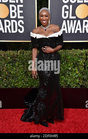 Cynthia Erivo nimmt an den 77. Golden Globe Awards Teil, die am 5. Januar 2020 im Beverly Hilton, Los Angeles, CA, USA, eingetroffen sind. Foto von Lionel Hahn/ABACAPRESS.COM Stockfoto