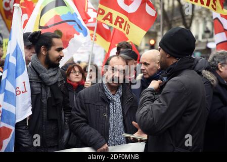 Der Gewerkschaftsführer der CGT, Philippe Martinez, nimmt am 9. Januar 2020 in Paris an einer Demonstration gegen die Rentenreform Teil. Foto von Patrice Pierrot/Avenir Pictures/ABACAPRESS.COM Stockfoto