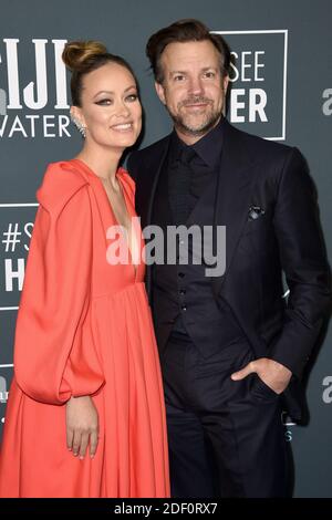 Jason Sudeikis, Olivia Wilde nimmt an den 25. Annual Critics' Choice Awards Teil, die am 12. Januar 2020 im Barker Hangar in Santa Monica, CA, USA, verliehen werden. Foto von Lionel Hahn/ABACAPRESS.COM Stockfoto