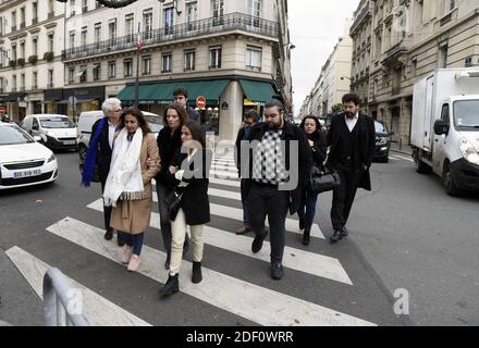 Doria Chouviat, la veuve de Cédric Chouviat, le liveur décédé le 5 janvier après un contrôle de Police, est reçue mardi 14 janvier, 2020, par le Ministre de l'Intérieur. L'homme, en Scooter, faisait l'objet d'un contrôle, car il utilizait son téléphone. Mai la Situation a dégénéré et le livreur de 42 ans est mort d'une crise cardiaque lors de son interpellation. L'IGPN a ouvert une enquête, l'autopsie évoque une Asphyxie 'avec fracture du larynx' à l'origine de son Malaise cardiaque. Foto von Patrice Pierrot/Avenir Pictures/ABACAPRESS.COM Stockfoto